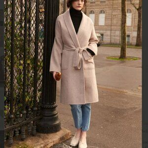 QUAINT by Durlana Quantas Cashmere Wool Blend MaxMara like Belted Coat